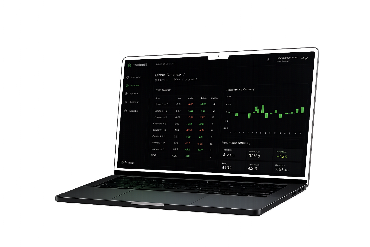 Contoura Web App on laptop